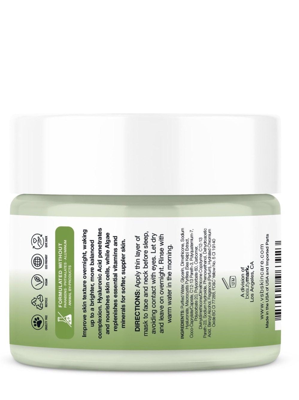 New Vitamins and Sea Beauty Sea Kelp + Hyaluronic Acid Bouncy Sleep Mask - Picture 2 of 3